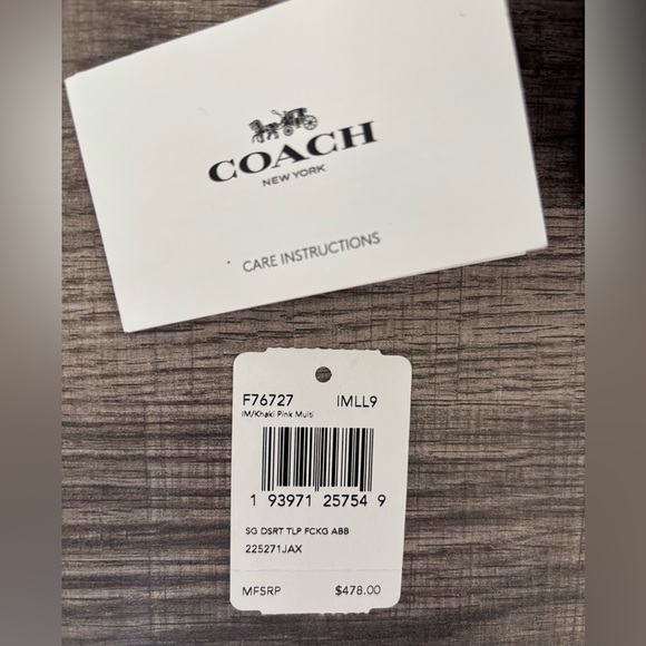 NWT Coach Abby Duffle In Signature Canvas With Desert Tulip Print Flocking - Picture 15 of 15